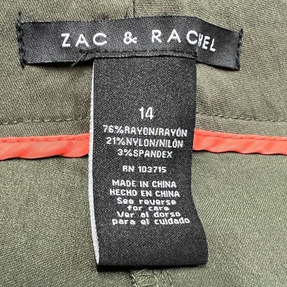 Zac & Rachel Slim Leg Pants Size 14 Grape-leaf - Picture 6 of 6